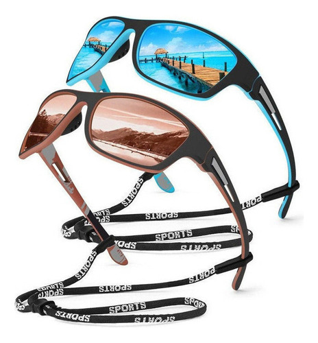 2pcs Gafas De Sol Hombre Polarizadas Pesca Viajes Conducción