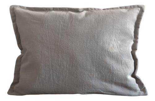 Funda De Almohadón Deco-home 35x50 Cm Pack X2 Ana No Duerme Gris Medio Lisa
