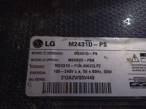 Display M2431d-ps 100 %ok (Usado)