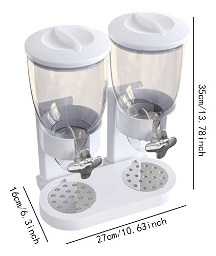 Organizador De Contenedores De Doble Taza Blanca