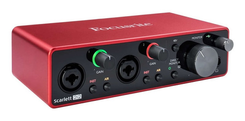 Placa Usb Focusrite Scarlett 2i2 3ra Generación Premium