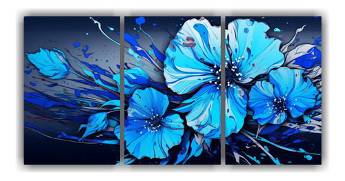 240x120cm Set 3 Artes De Pared Decorativo Vision Blue Colors