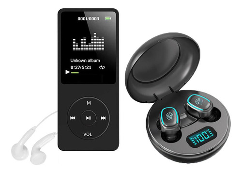 Reproductor De Música Portátil Mp3 Mp4+audífonos Bluetooth