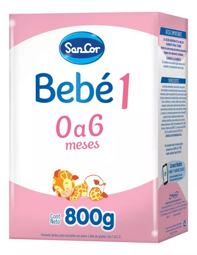 Sancor Bebé 1 Leche Infantil Polvo Etapa 1, 800 g, Sancor Bebe Nutrición  Infantil - Farmacias del Sud