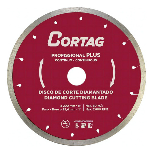 Disco de Corte 8 1 Peça Cortag - 60570