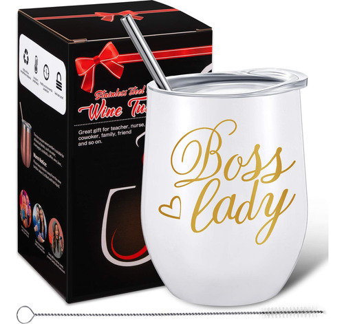 Regalo Para Mujer 12 Onza Vaso Vino Acero Inoxidable Idea