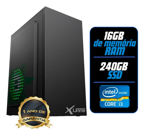 Computador Pc Intel Corei3 16gb-ram 240gb-ssd Xlinne