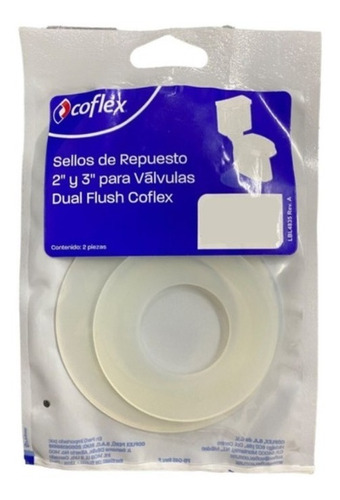 Sellos De Repuesto 2  Y 3  Para Válvulas Dual Flush Blanco