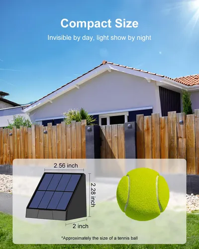 Paquete De 12 Luces Decorativas Para Vallas Solares Para Ext