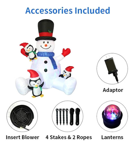 Muñeco De Nieve Inflable De Navidad Juguete De Valla