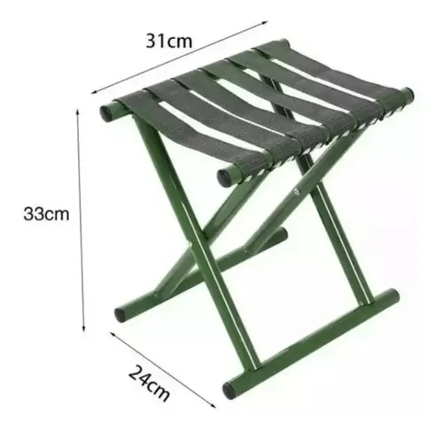 Silla Portátil Ligera Piso Plegable Camping Playa Pesca 33cm