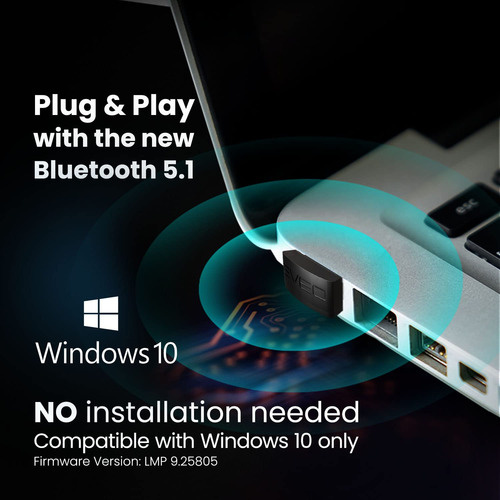 Eveo Adaptador Bluetooth Para Pc 5.1 Adaptador Bluetooth D