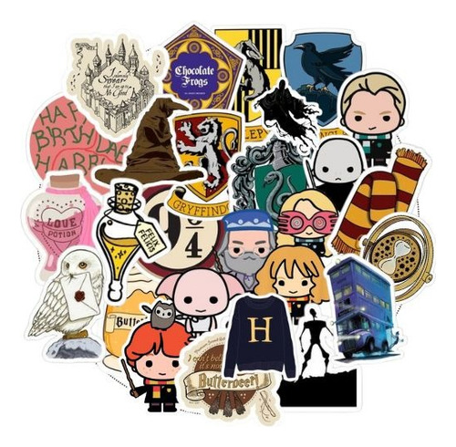 50 Stickers Harry Potter Calcomanias Harry Potter