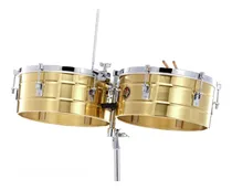Comprar Timbales Lp Matador Lp257 Bronce Con Cencerro Y Pie
