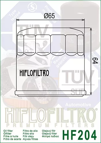  Filtro De Aceite Premium Para Moto Hiflofitro Hf2 Honda