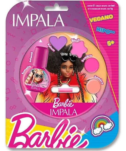 Barbie Esmalte Infantil Iconica Impala+paleta Extraordinaria