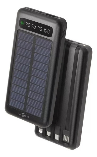 Power Bank Panel Solar Linterna Luz  Led Cargador Portatil