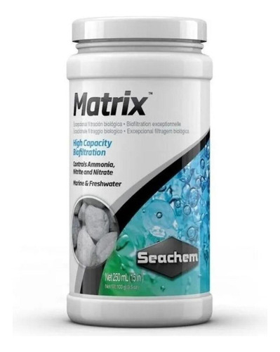 Filtro Biologico Matrix Seachem  Acuario Pecera 250 Ml