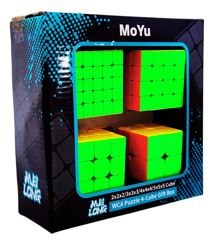 Box Cubo Mágico Original 2x2 + 3x3 + 4x4 + 5x5 Profissional