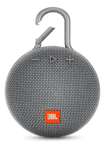Parlante JBL Clip 3 portátil con bluetooth waterproof  stone grey