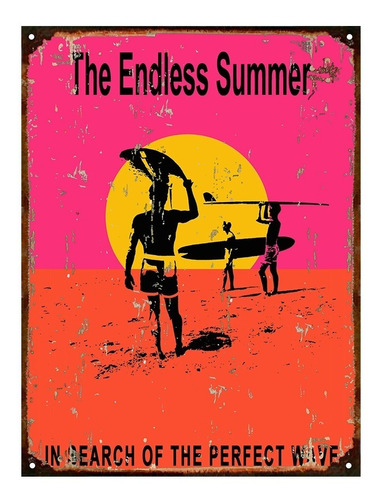 Cartel Chapa Publicidad Antigua Surf The Endless Summer Y105