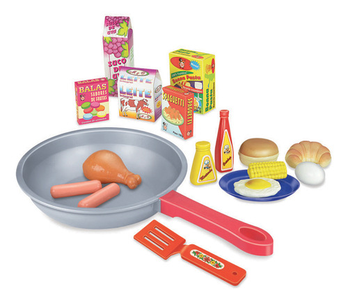 Cozinha Infantil Frigideira Gourmet Com Espátula Acessórios