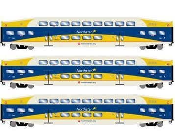 D_t Athearn  Set Bombardier Coach Car Northstar 25730 Usado