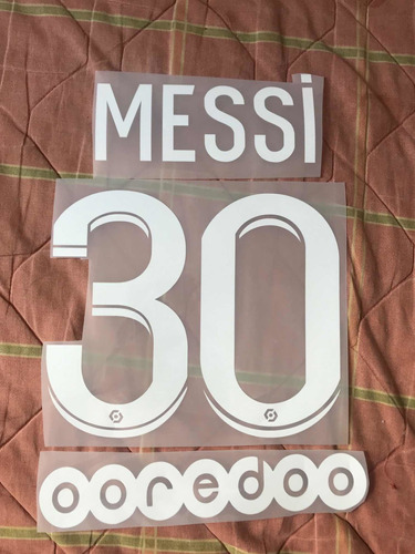 Tipografía Messi Psg Nombre Número Oficial Incluye Ooredoo