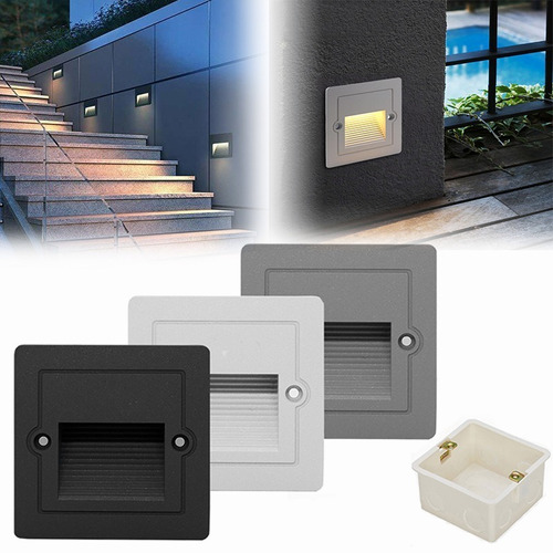 Lampara De Cortesia Led 3w Escaleras O Muro Calida Luz 3200k