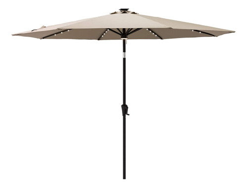 9 Pies Outdoor Patio Market Umbrella With Solar Led Lights A