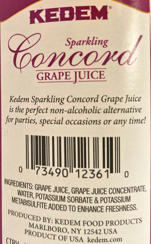 Jugo Sparkling Kedem 100% Jugo - Pesaj: Kosher