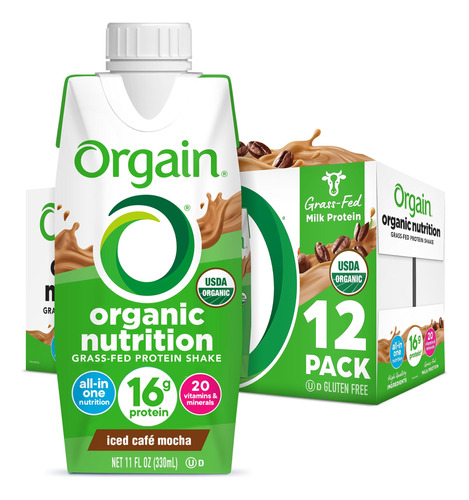 Orgain  organico Listo Para Beber Licuado Nutricional Fresa