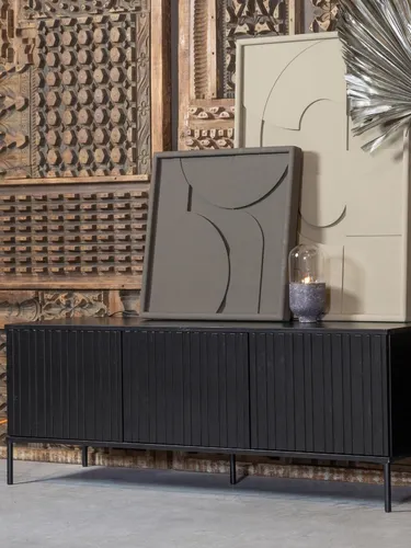 Mueble Tv Vajillero En Mdf Y Hierro Estructural Mod Bimo 01