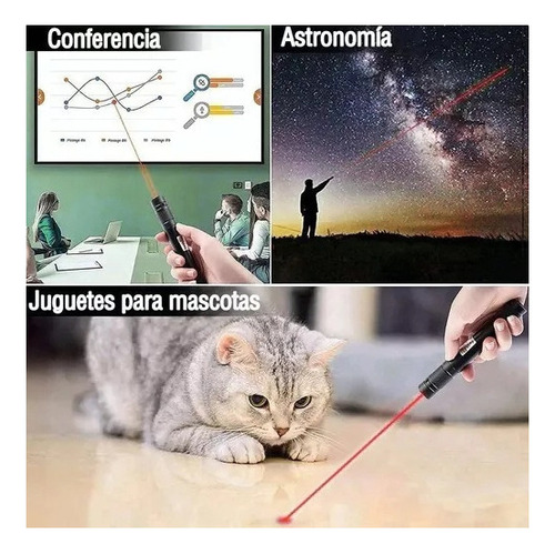 Puntero Láser Rojo De Alta Potencia Usb De 10000 M