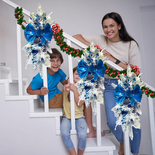 - Guirnalda De Navidad For Colgar, Escalera, Decoración De