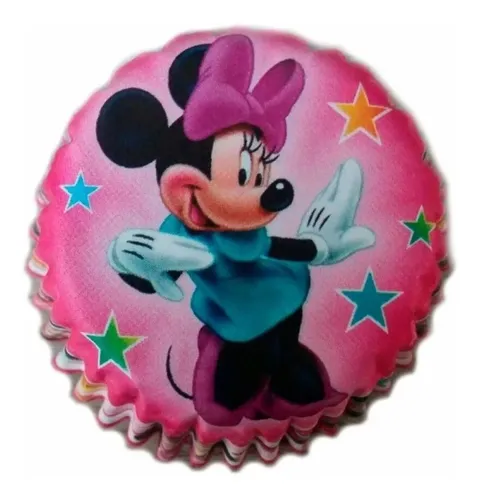 Capacillos De Minnie Mouse Para Cupcakes 25 Unidades