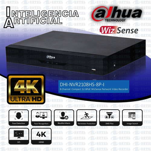 Imagen 8 de 10 de Dahua Nvr 8 Canales Poe H265 Reconocimiento Facial Con I.a.