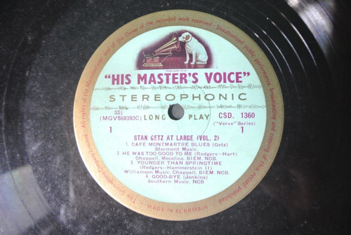 Lp Stan Getz - At Large Volume 2 - Nacional Ler Descriçao (Usado)