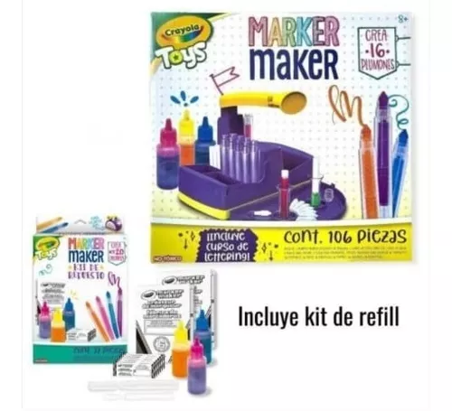 Crayola Marker Maker Kit Crea 16 Plumones Marcador 106pzs