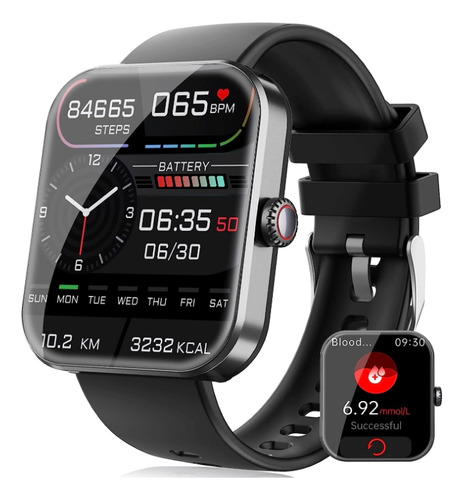 Smartwatch Bluetooth Para Monitoramento De Glicose No Sangue