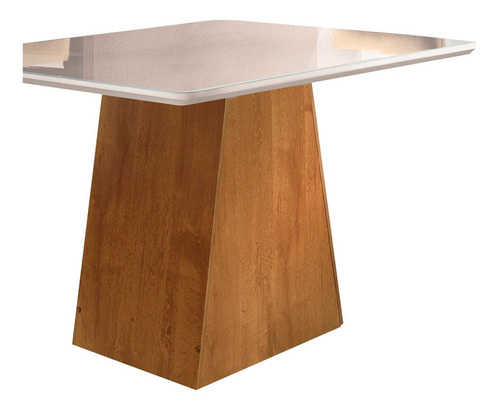 Mesa De Jantar Tampo Vidro Smart 120x90cm Arezo Espresso Wt