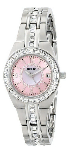 Reloj Zr11787 Queens Court Plateado De Relic Para Mujer