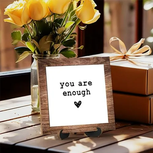 Placa De Madera Inspiracional 'you Are Enough' Con Soporte