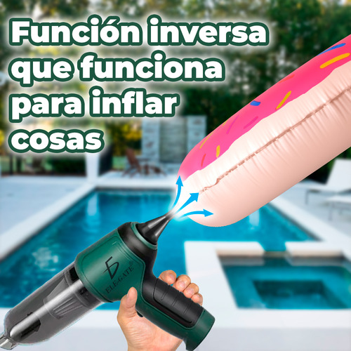 Pistola Aspiradora Y Sopladora Inalambrica Portatil 50 W Color Verde Oscuro