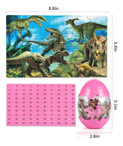 Teapai 3 Rompecabezas Dinosaurios Juguete Educativo 60 Pz/ud