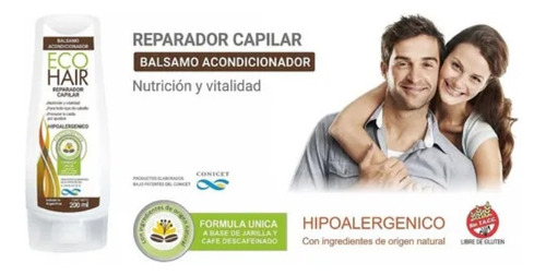 Imagen 2 de 6 de Ecohair Bálsamo Acondicinador Reparador Capilar 200ml