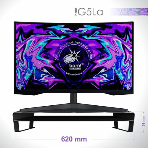 Imagen 7 de 9 de Soporte Monitor Gamer Bam G5la Alto+estante Samsung Premium!