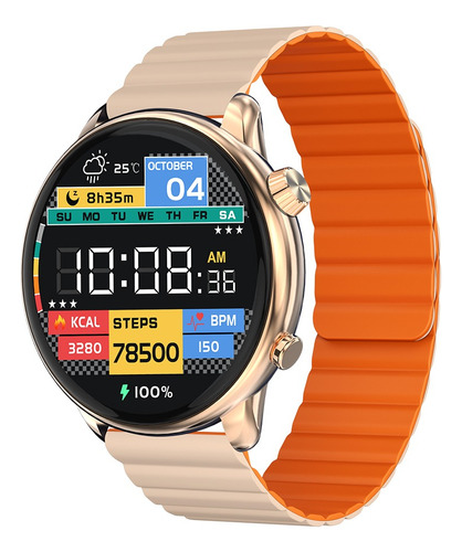 Imiki Tg2 Smartwatch 1.47 Pantalla Amoled Hd Llamada Bluetooth Reloj Inteligente Para Hombre/mujer Asistente De Voz Reloj Smartwatch Deportivo Con Función De Toque Resistente Al Agua Magnético Dorado