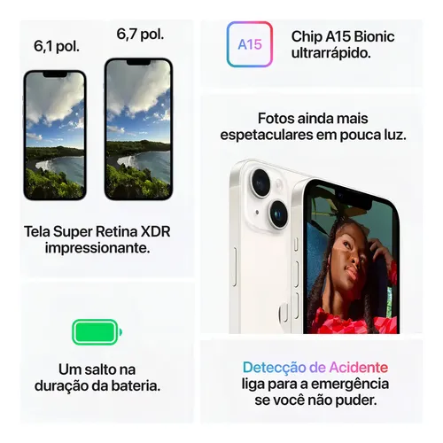 Apple Iphone 14 128gb Meia-noite - Bom (Recondicionado) | Frete grátis