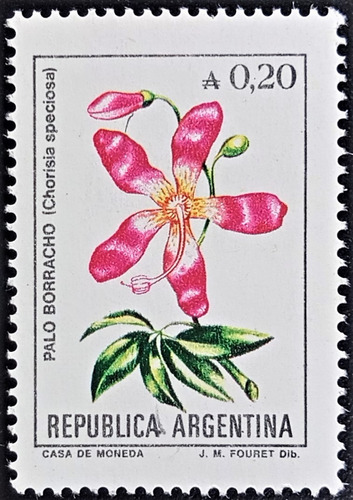 Argentina Flores, Gj 2216 A 0,20 A Fósforo 1985 Mint L19047